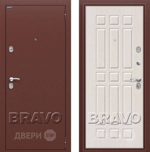 Входная металлическая Дверь Bravo Оптим Старт Белёный Дуб в Балашихе