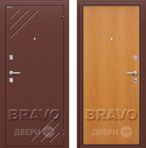 Входная металлическая Дверь Bravo Оптим Стандарт Миланский Орех в Балашихе
