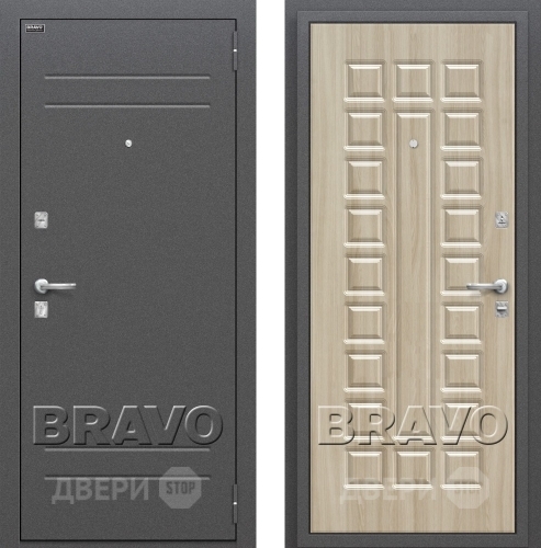 Входная металлическая Дверь Bravo Оптим Нова Шимо Светлый в Балашихе