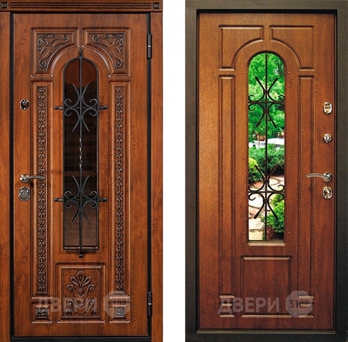 Дверь Юркас Лацио с ковкой и стеклом в Балашихе