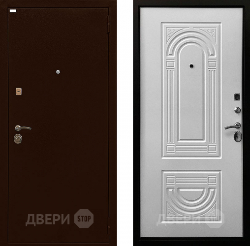 Входная металлическая Дверь Ратибор Оптима 3К Матовый белый в Балашихе