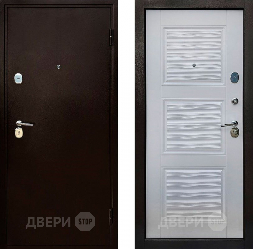 Входная металлическая Дверь СТОП Авангард 3К Беленый Дуб в Балашихе