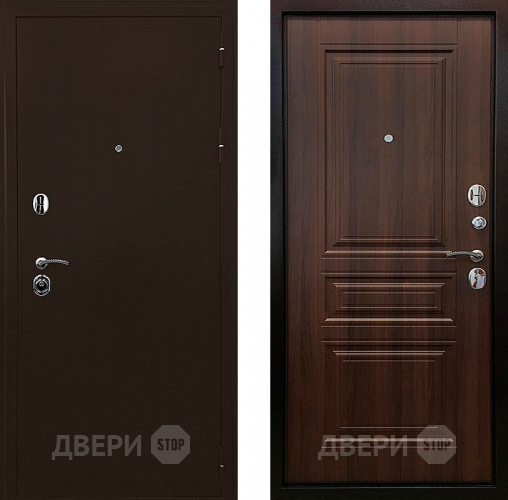 Входная металлическая Дверь Ратибор Троя 3К Орех бренди в Балашихе