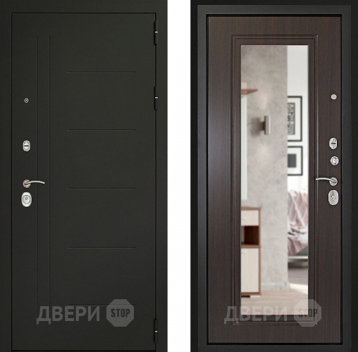 Дверь (Дверной Континент) Сити - Z 3К с зеркалом Венге в Балашихе