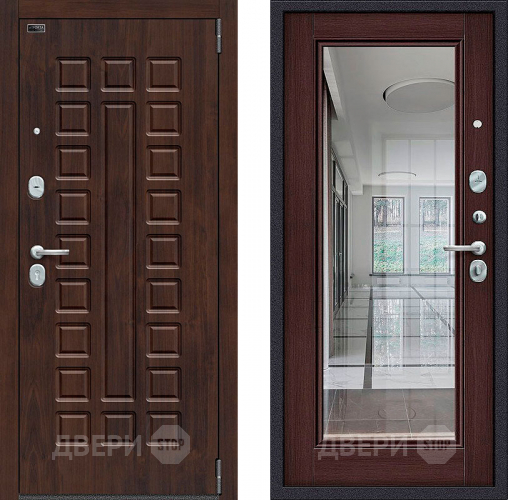 Входная металлическая Дверь Bravo Porta S-3 51/П61 с зеркалом Венге в Балашихе