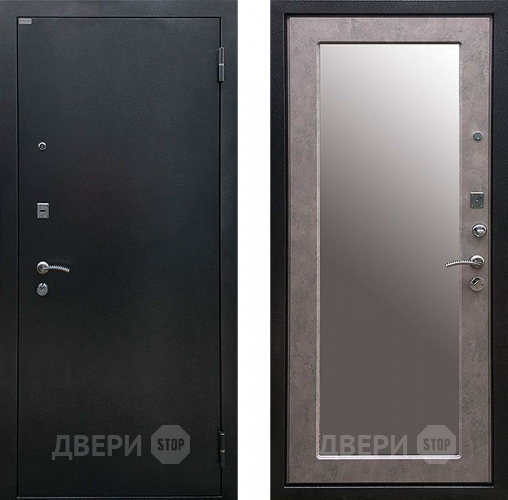 Входная металлическая Дверь Ратибор Классик 3К с зеркалом Бетон светлый в Балашихе