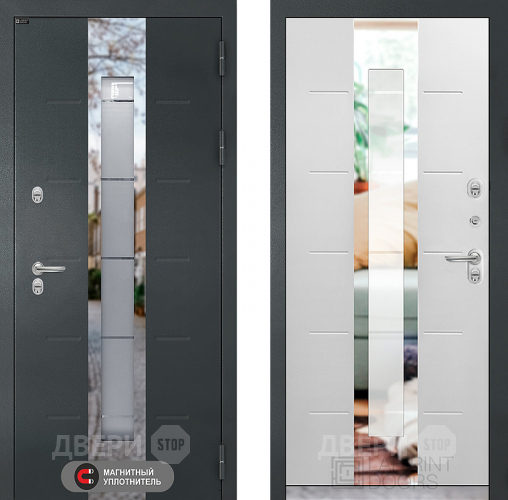 Входная металлическая Дверь Лабиринт (LABIRINT) Тундра с терморазрывом и стеклопакетом в Балашихе