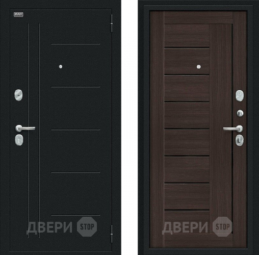 Входная металлическая Дверь Bravo Проф Букле черное/Wenge Veralinga в Балашихе