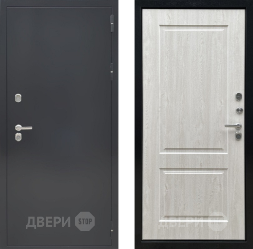 Входная металлическая Дверь Ратибор Термоблок 3К Черное серебро/Сосна белая в Балашихе