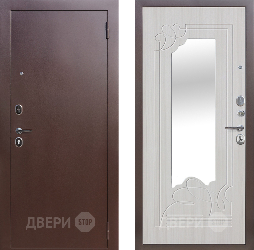 Входная металлическая Дверь Цитадель Ампир Зеркало Белый ясень в Балашихе