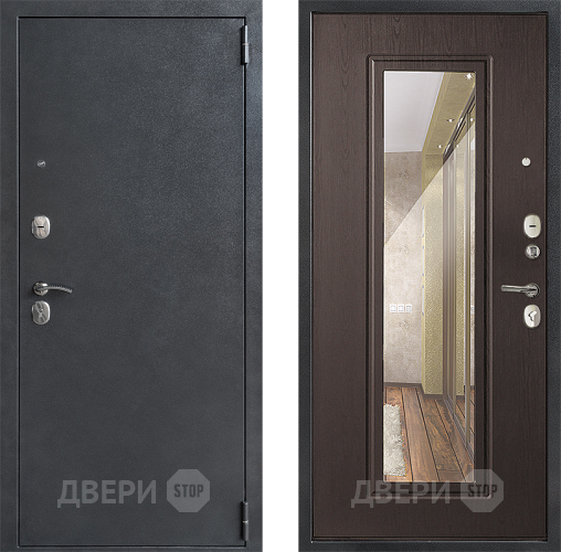 Входная металлическая Дверь Дверной Континент ДК-70 Зеркало Эко Венге в Балашихе