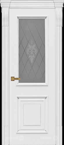 Межкомнатная дверь Диана ПО белая эмаль (мателюкс с фрезеровкой) в Балашихе