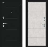 Дверь Bravo Граффити-1 Букле черное/Look Art 860х2050 мм