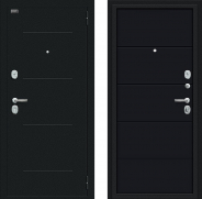 Дверь Bravo Граффити-1 Букле черное/Total Black 960х2050 мм