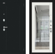 Дверь Bravo Флэш Букле черное/Off-white 860х2050 мм