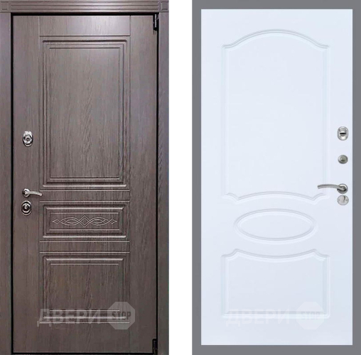 Входная металлическая Дверь Рекс (REX) Пренмиум-S FL-128 Силк Сноу в Балашихе