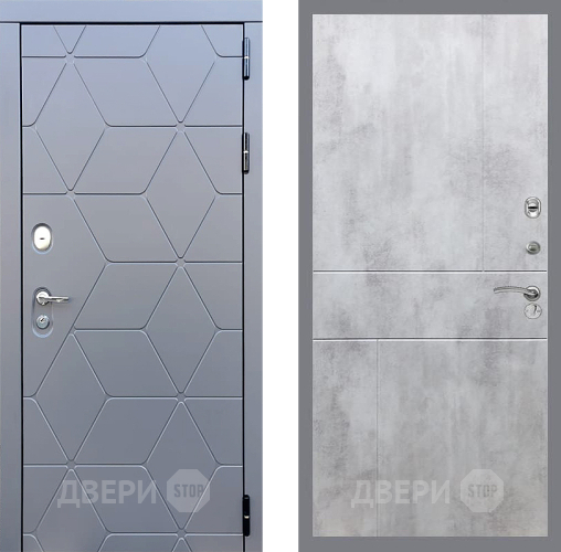 Входная металлическая Дверь Стоп КОСМО ФЛ-290 Бетон светлый в Балашихе