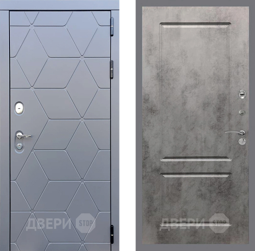 Входная металлическая Дверь Стоп КОСМО ФЛ-117 Бетон темный в Балашихе