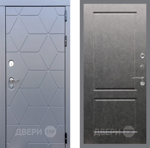 Входная металлическая Дверь Стоп КОСМО ФЛ-117 Штукатурка графит в Балашихе