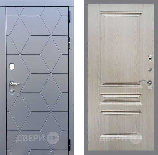 Входная металлическая Дверь Стоп КОСМО ФЛ-243 Беленый дуб в Балашихе