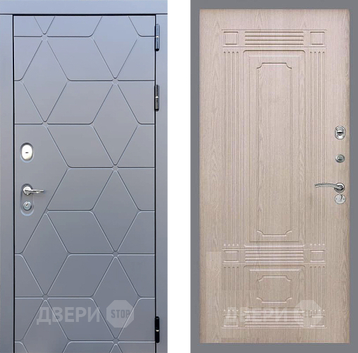 Входная металлическая Дверь Стоп КОСМО ФЛ-2 Беленый дуб в Балашихе
