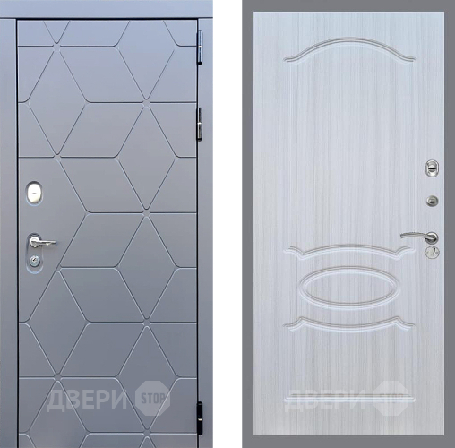 Входная металлическая Дверь Стоп КОСМО ФЛ-128 Сандал белый в Балашихе
