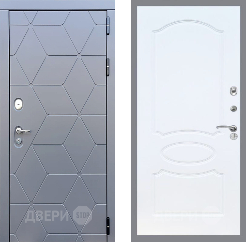 Входная металлическая Дверь Стоп КОСМО ФЛ-128 Белый ясень в Балашихе