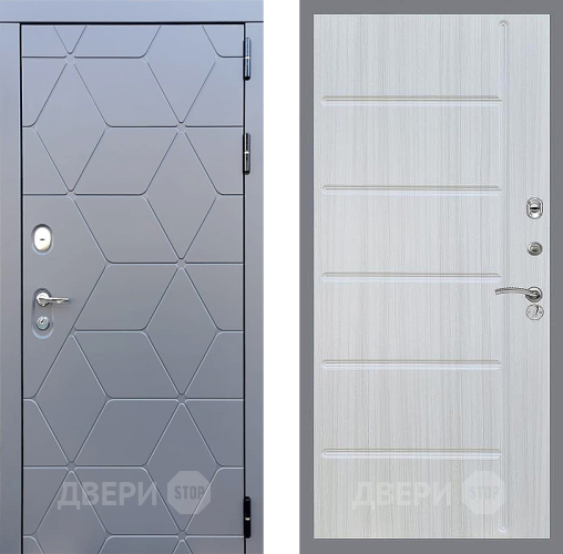 Входная металлическая Дверь Стоп КОСМО ФЛ-102 Сандал белый в Балашихе