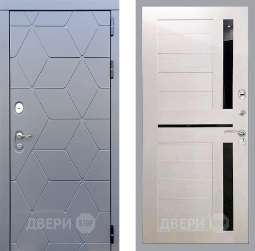 Входная металлическая Дверь Стоп КОСМО СБ-18 Лиственница беж в Балашихе