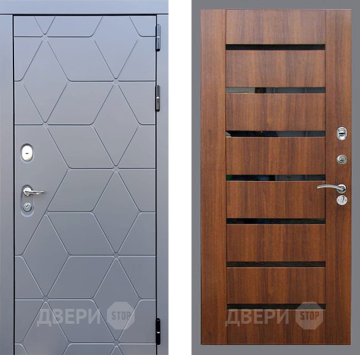 Входная металлическая Дверь Стоп КОСМО СБ-14 Орех бренди в Балашихе