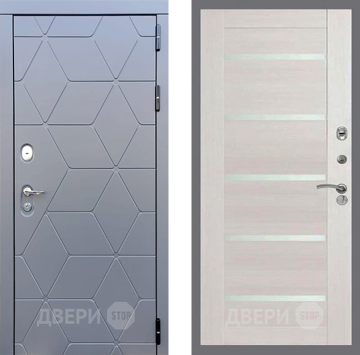 Входная металлическая Дверь Стоп КОСМО СБ-14 Лиственница беж в Балашихе