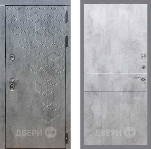 Входная металлическая Дверь Стоп БЕТОН ФЛ-290 Бетон светлый в Балашихе