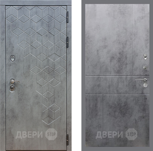 Входная металлическая Дверь Стоп БЕТОН ФЛ-290 Бетон темный в Балашихе