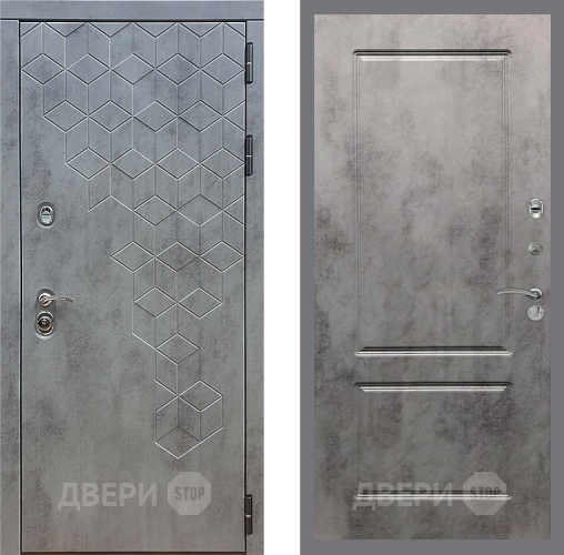 Входная металлическая Дверь Стоп БЕТОН ФЛ-117 Бетон темный в Балашихе
