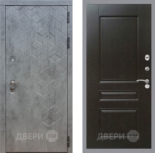 Входная металлическая Дверь Стоп БЕТОН ФЛ-243 Венге в Балашихе