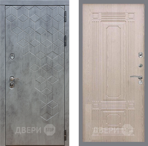Входная металлическая Дверь Стоп БЕТОН ФЛ-2 Беленый дуб в Балашихе