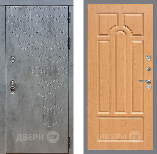 Входная металлическая Дверь Стоп БЕТОН ФЛ-58 Дуб в Балашихе