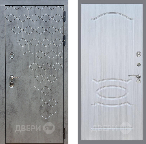 Входная металлическая Дверь Стоп БЕТОН ФЛ-128 Сандал белый в Балашихе