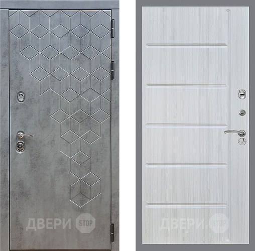 Входная металлическая Дверь Стоп БЕТОН ФЛ-102 Сандал белый в Балашихе