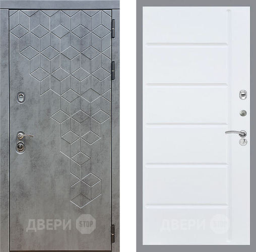 Входная металлическая Дверь Стоп БЕТОН ФЛ-102 Белый ясень в Балашихе