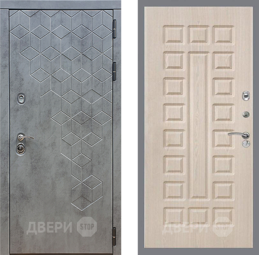 Входная металлическая Дверь Стоп БЕТОН ФЛ-183 Беленый дуб в Балашихе