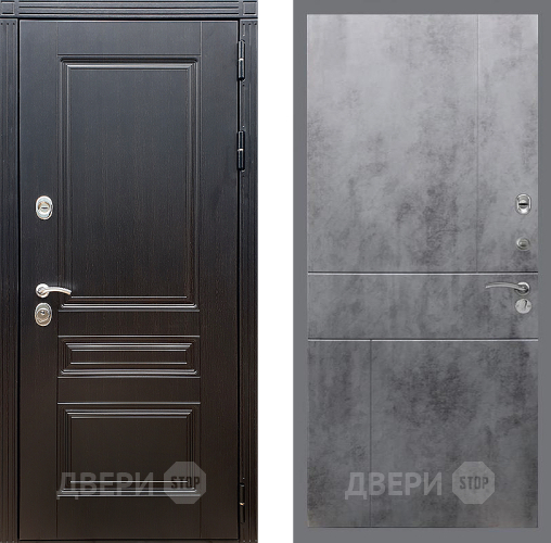 Входная металлическая Дверь Стоп МЕГАПОЛИС ФЛ-290 Бетон темный в Балашихе