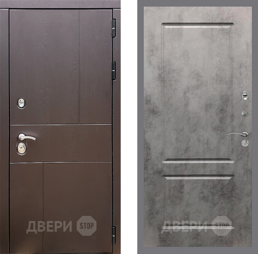 Входная металлическая Дверь Стоп УРБАН ФЛ-117 Бетон темный в Балашихе