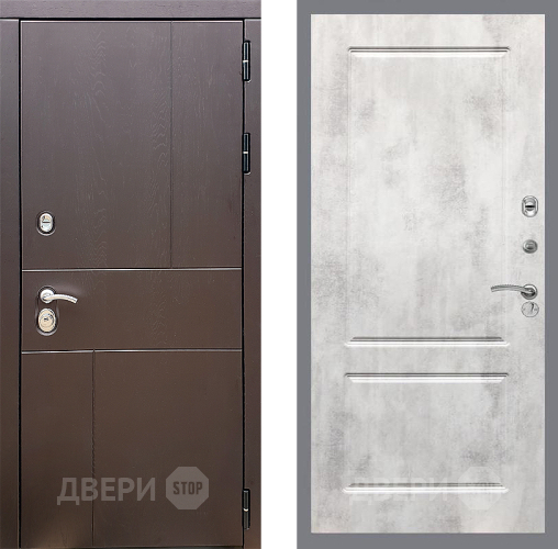 Входная металлическая Дверь Стоп УРБАН ФЛ-117 Бетон светлый в Балашихе