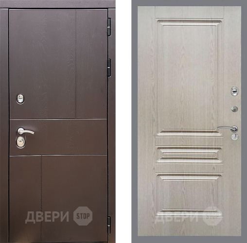 Входная металлическая Дверь Стоп УРБАН ФЛ-243 Беленый дуб в Балашихе
