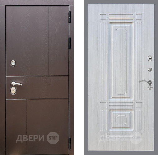 Входная металлическая Дверь Стоп УРБАН ФЛ-2 Сандал белый в Балашихе