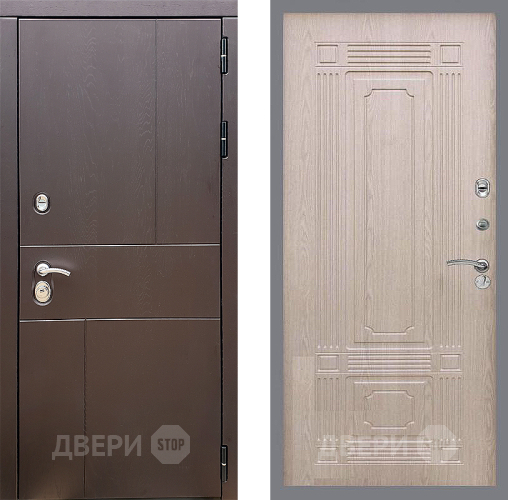 Входная металлическая Дверь Стоп УРБАН ФЛ-2 Беленый дуб в Балашихе
