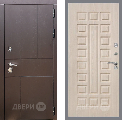 Входная металлическая Дверь Стоп УРБАН ФЛ-183 Беленый дуб в Балашихе