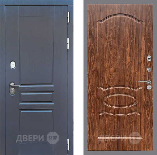Входная металлическая Дверь Стоп ПЛАТИНУМ ФЛ-128 орех тисненый в Балашихе