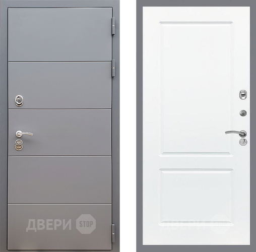Входная металлическая Дверь Стоп АРТ ГРАФИТ ФЛ-117 Силк Сноу в Балашихе